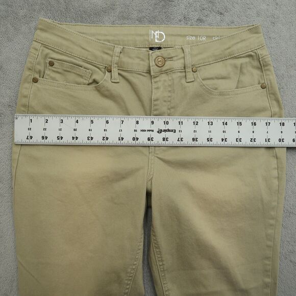 New Directions Jeans Women's Size 10R Beige Mid-Rise Skinny Denim 26" Inseam - Picture 5 of 15